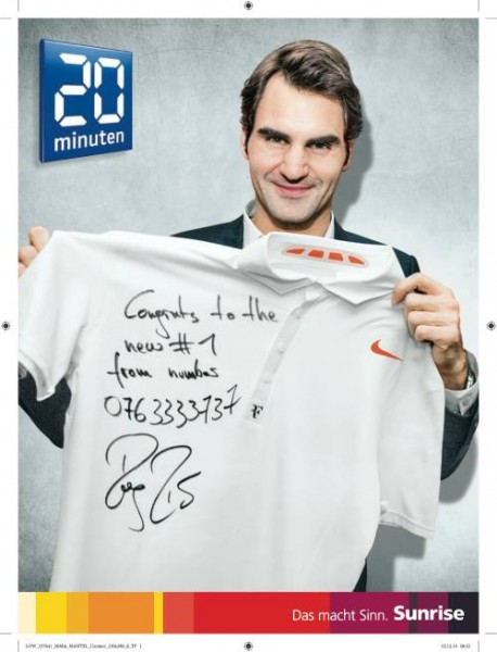 Federer Sunrise promóció