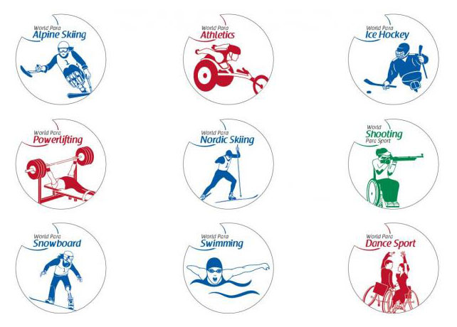 New logos of the sports governed by the IPC ©